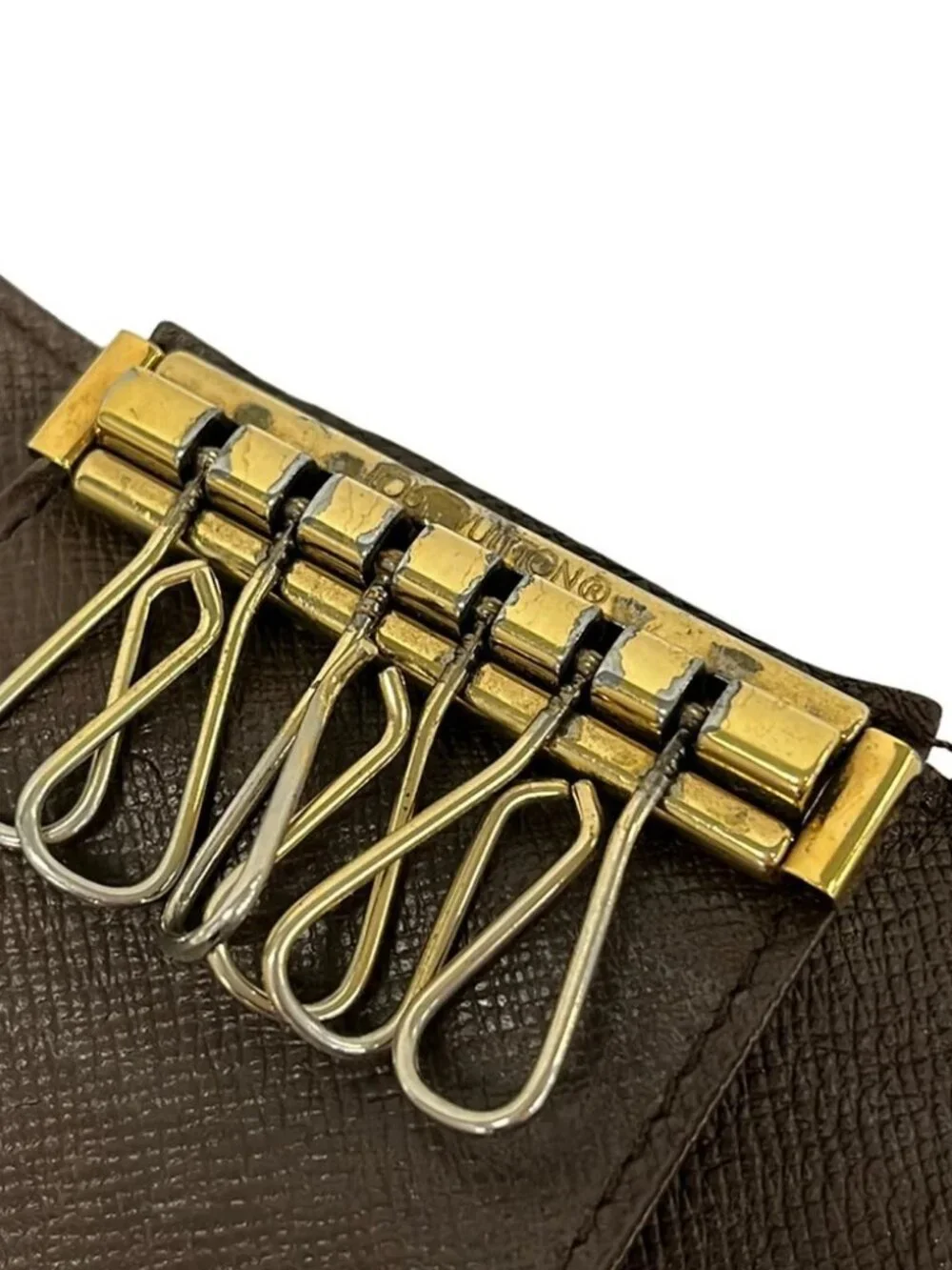 LOUIS VUITTON Multicles 6 N62630 Ebene Damier CT0094 Key Case Damier Canvas
